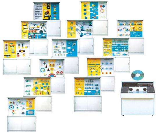 電腦控制、聲控同步、CD解說《機(jī)械設(shè)計(jì)基礎(chǔ)》示教陳列柜